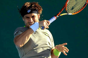 David Ferrer's Intense Game Face Wallpaper