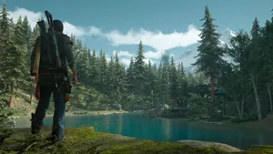 Days Gone Deacon In River Wallpaper