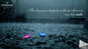 Days Pass Happily Quote Most Beautiful Rain Wallpaper