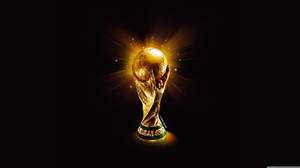 Dazzling Gold Trophy Fifa World Cup 2022 Wallpaper