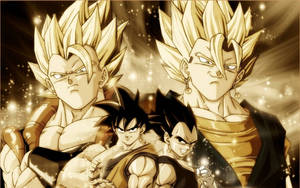 Dbz Classic Goku And Vegeta Cover Wallpaper