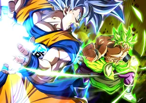 Dbz Goku Vs Broly Wallpaper