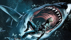 Dc Superhero Comics Aquaman Epic Fight Wallpaper