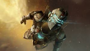 Dead Space Flying Isaac In Suit Wallpaper