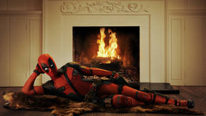 Deadpool Movie Fireplace Wallpaper