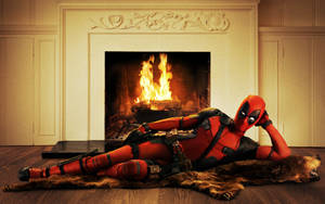 Deadpool Movie Fireplace Poster Wallpaper