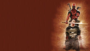 Deadpool Vs Punisher Brown Theme Wallpaper