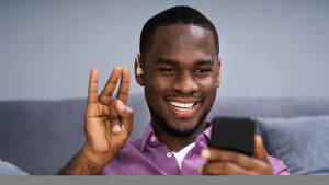 Deaf African Man Hand Gesture Wallpaper