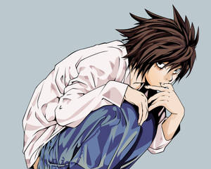 Death Note Crouching L Lawliet Wallpaper