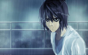 Death Note L Under The Rain Wallpaper