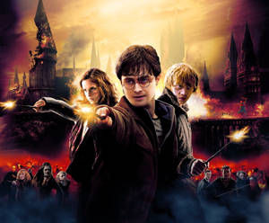 Deathly Hallows War Harry Potter Phone Wallpaper