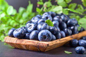 Decorated Counter Of Blueberries Wallpaper