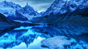 Deep Blue Ice Mountain Wallpaper