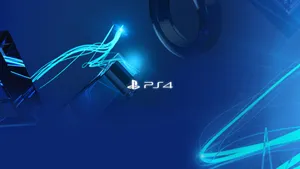 Default Cool Ps4 With Large Controller Icons Floating Wallpaper