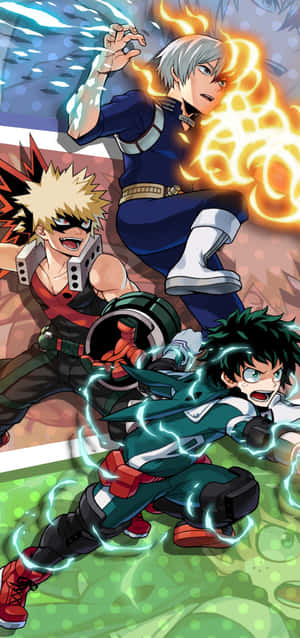 Deku And All Might, The Dynamic Duo Wallpaper