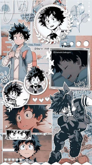 Deku Embracing His Cute Aesthetic! Wallpaper