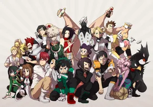 Deku Gathering With Class A Wallpaper