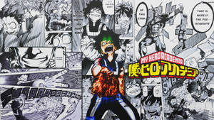 Deku's Hardships On Manga Panel Wallpaper