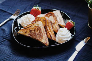 Delectable French Toast Breakfast Wallpaper