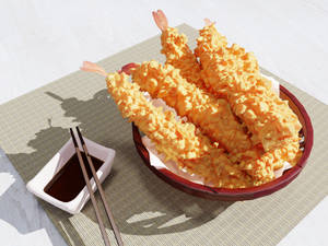 Delectable Tempura Platter Wallpaper