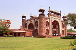 Delhi Great Gate Taj Mahal Wallpaper