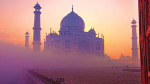 Delhi Taj Mahal Fog Wallpaper