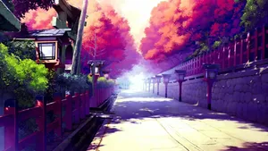 Delicate Japanese Blossoms In Pink Wallpaper