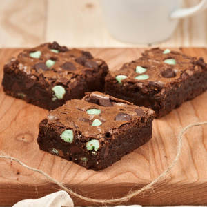 Delicious Homemade Chocolate Chip Brownies Wallpaper