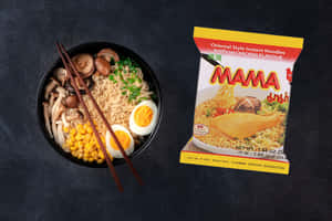 Delicious Mama Ramen Style Instant Oriental Noodles Wallpaper