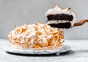 Delicious Marshmallow Chocolate Cake Wallpaper