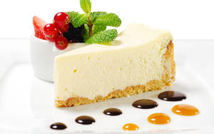 Delicious Plain Cheesecake Wallpaper