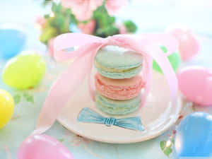 Delightful Array Of Pastel Macarons Wallpaper