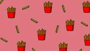 Delightful Golden French Fries Wallpaper