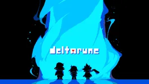 Deltarune Heroes Blue Fire Wallpaper