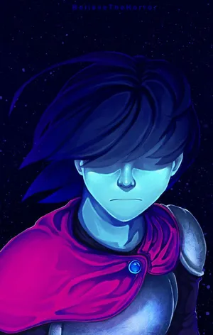 Deltarune Kris Galaxy Portrait Wallpaper