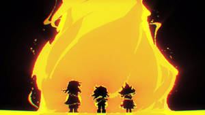 Deltarune Yellow Fire Wallpaper