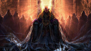 Demon King On Throne Wallpaper