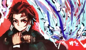 Demon Slayer Abstract Art Wallpaper