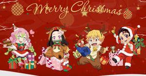 Demon Slayer Anime Christmas Wallpaper