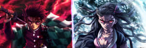 Demon Slayer Season 2 Tanjiro Nezuko Demon Form Wallpaper