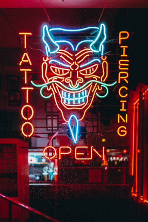Demon Tattoo Signage Wallpaper