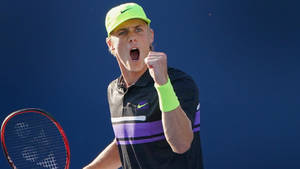 Denis Shapovalov Cheering Loudly Wallpaper