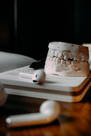 Dentistry Teeth Mold With Notebook Wallpaper
