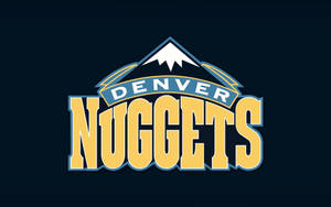 Denver Nuggets Logo In Blue Wallpaper