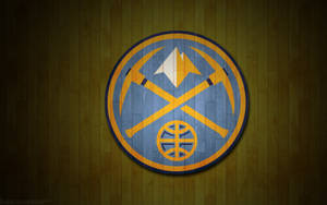 Denver Nuggets Logo In Wood Floor Wallpaper
