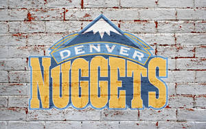 Denver Nuggets Logo On Brick Wall Wallpaper
