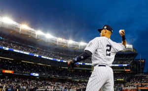 Derek Jeter Making A Pitch Wallpaper