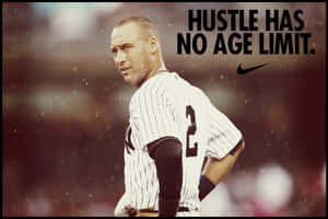 Derek Jeter With Nike Logo Wallpaper