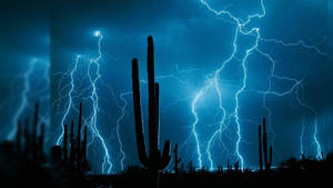 Desert Lightning Live 3d Wallpaper