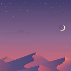 Desert Moon On Free Ipad Wallpaper